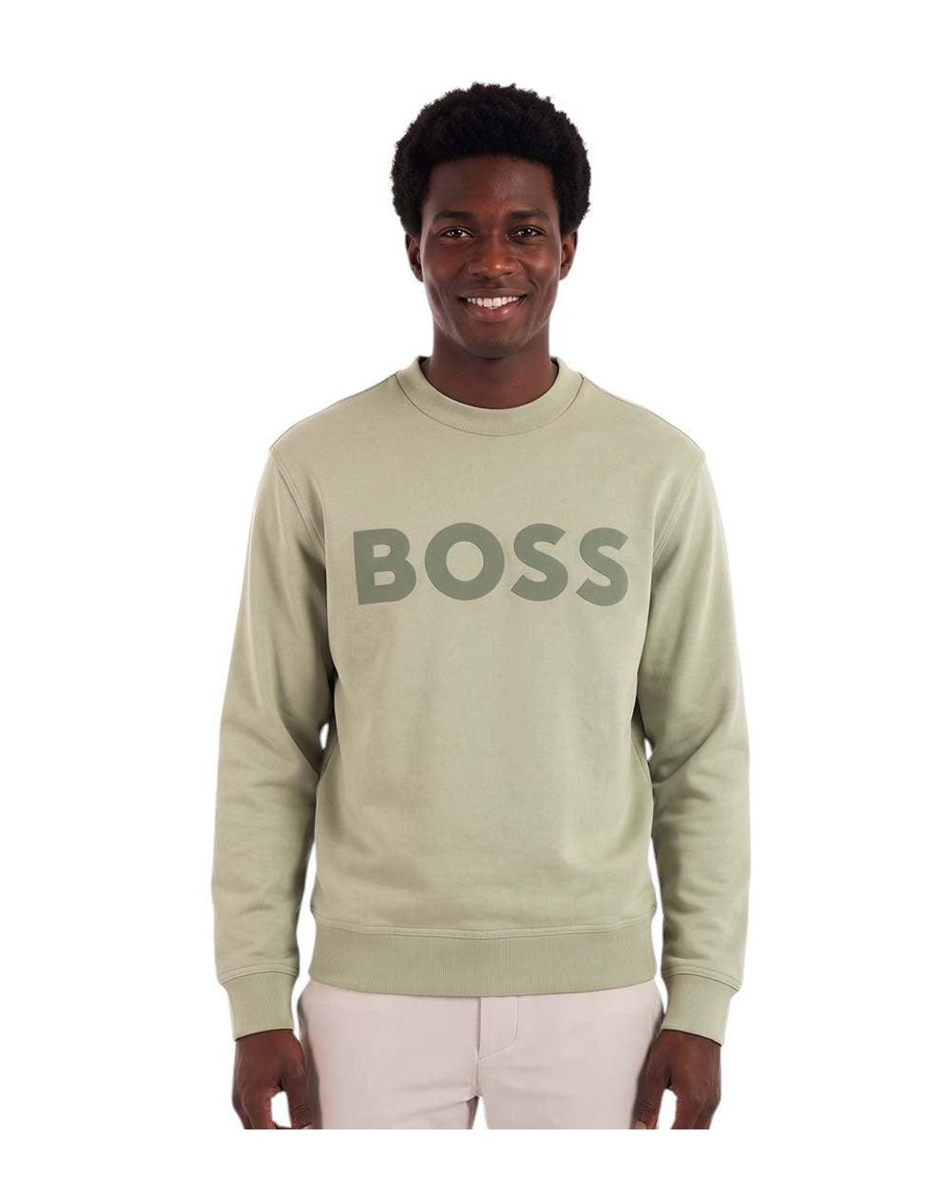 Boss Green Light Logo Sweatshirt for men