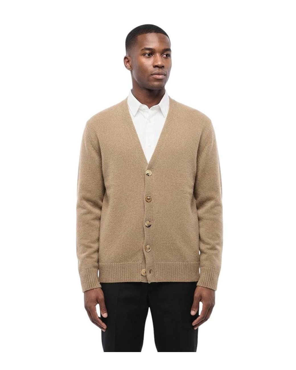Maison Margiela Natural V Neck Cardigan for men