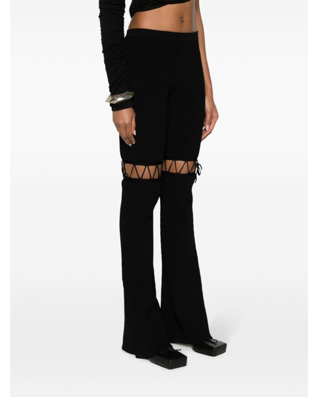 Nensi Dojaka Black Flared Pant