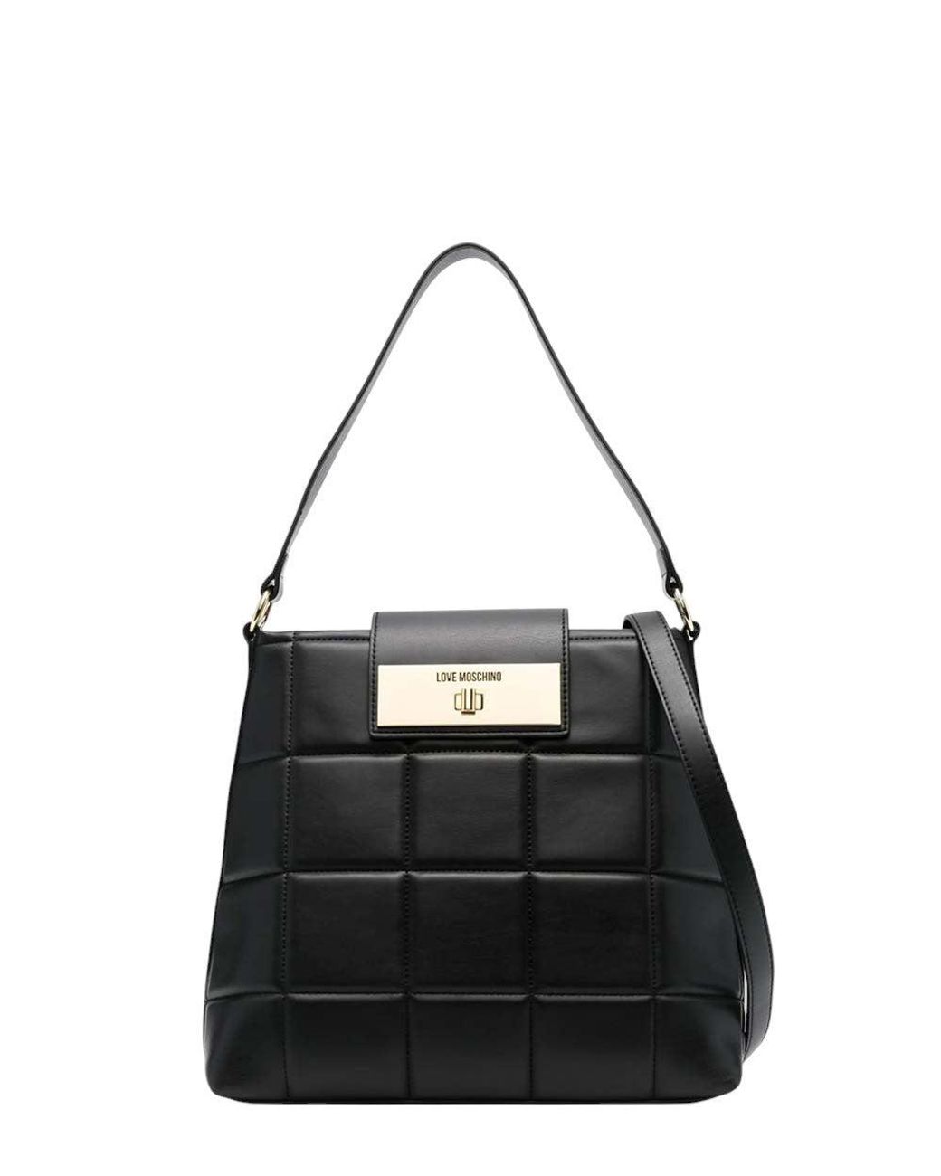 Love Moschino Black Logo Medium Shoulder Bag