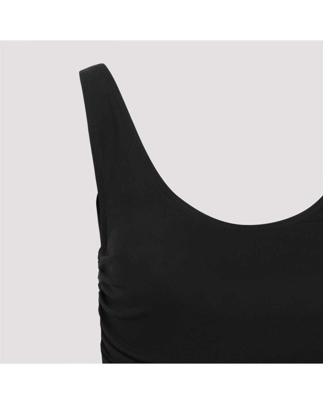 Mugler Black Gathered Effect All-Over Dress