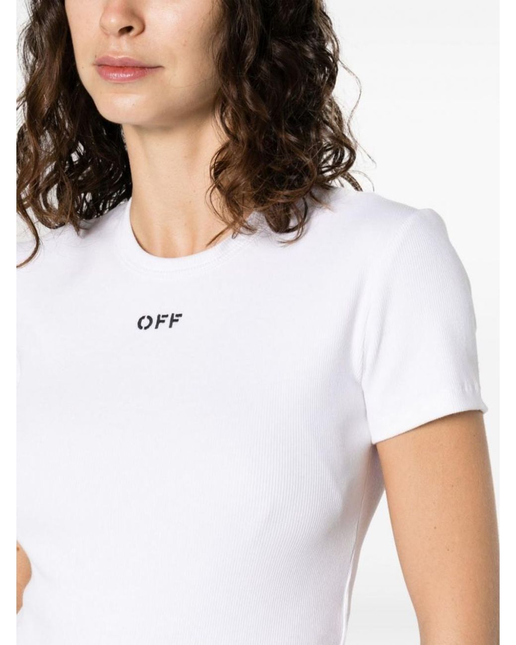 Off-White c/o Virgil Abloh White Off Stamp Rib Basic Tee