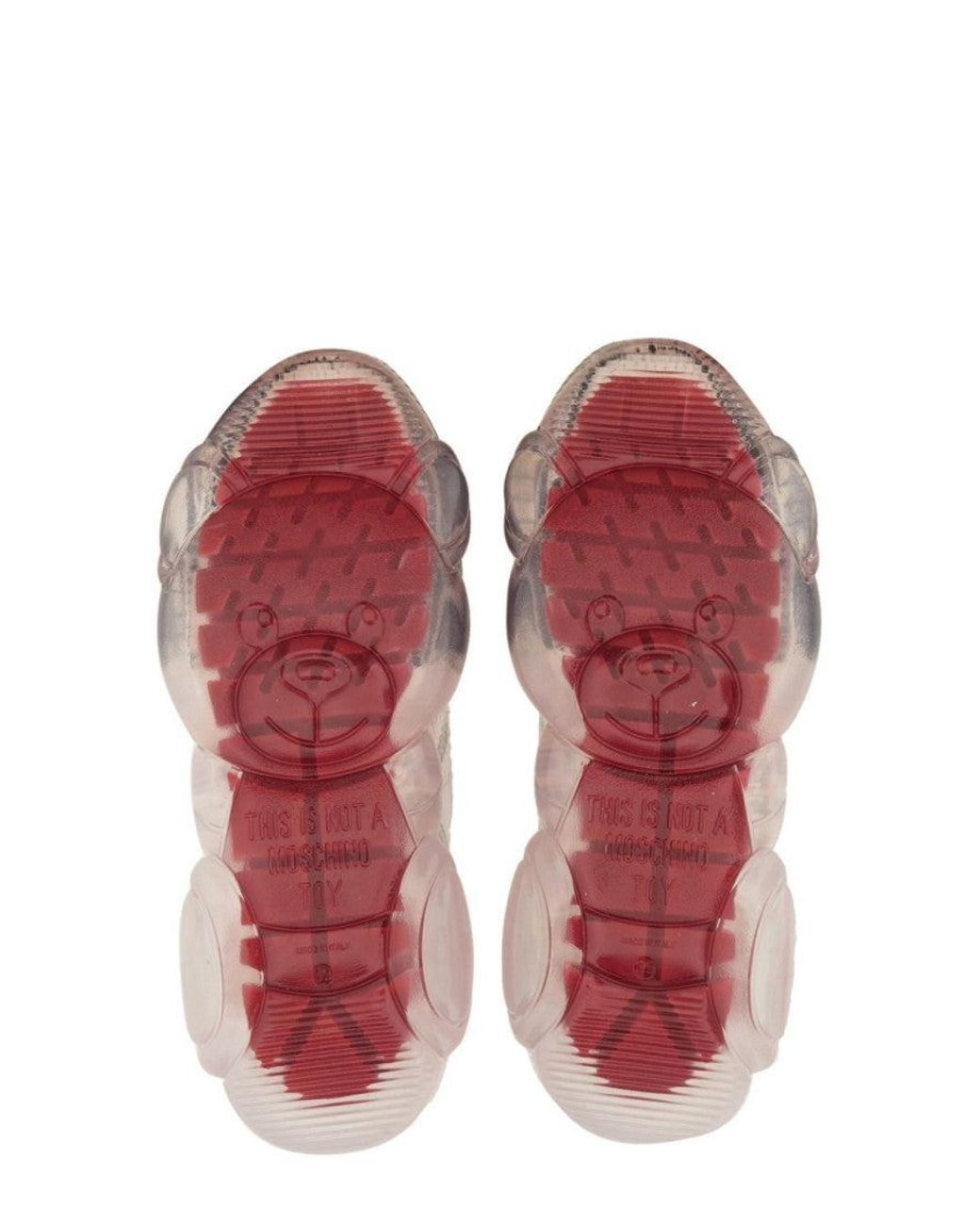 Moschino White Lace Up Sneakers