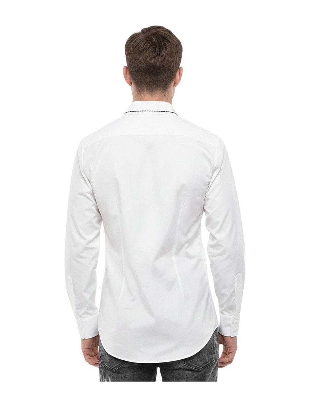 DSquared² White Slim Solid Shirt for men
