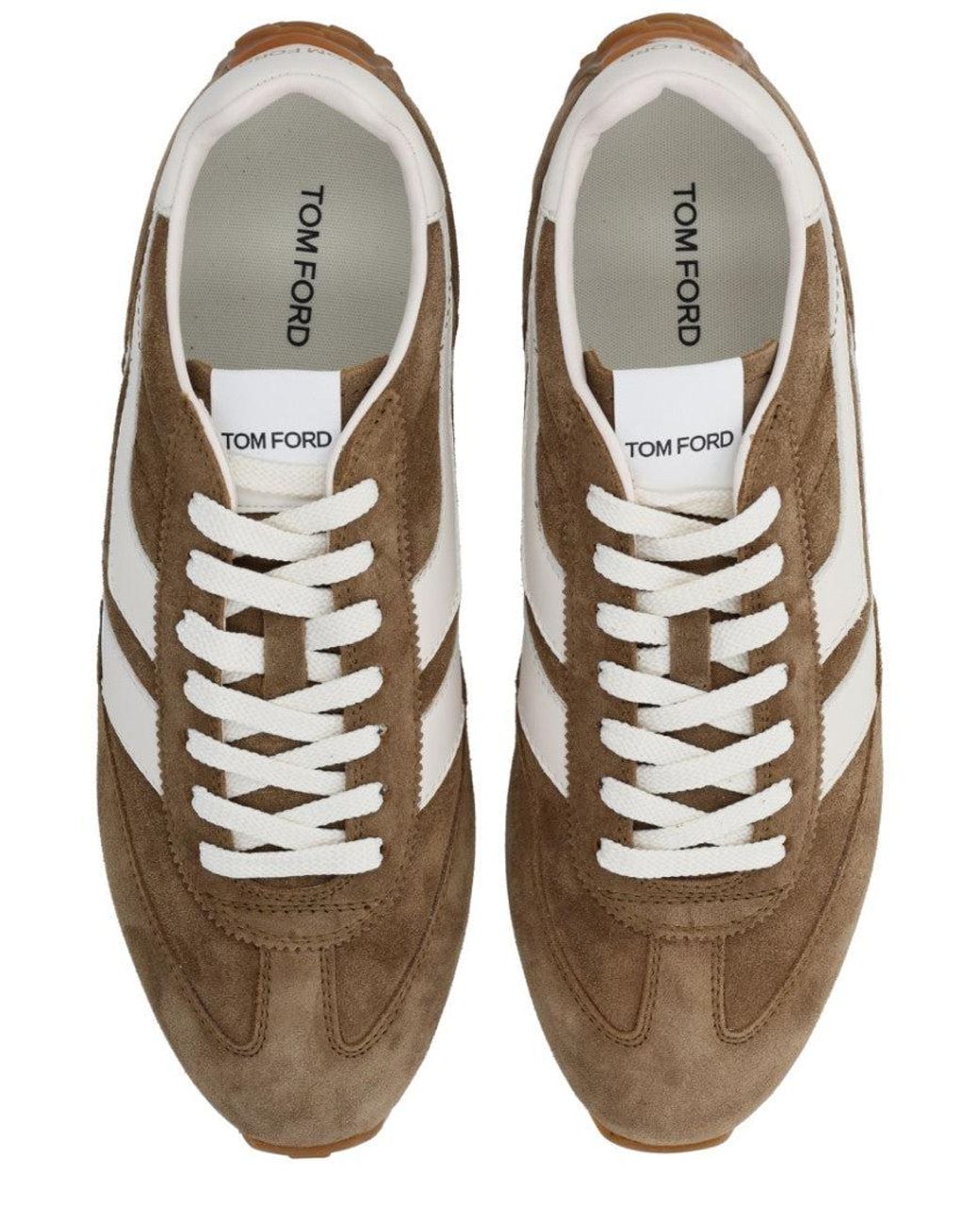 Tom Ford Brown Color Block Sneakers for men