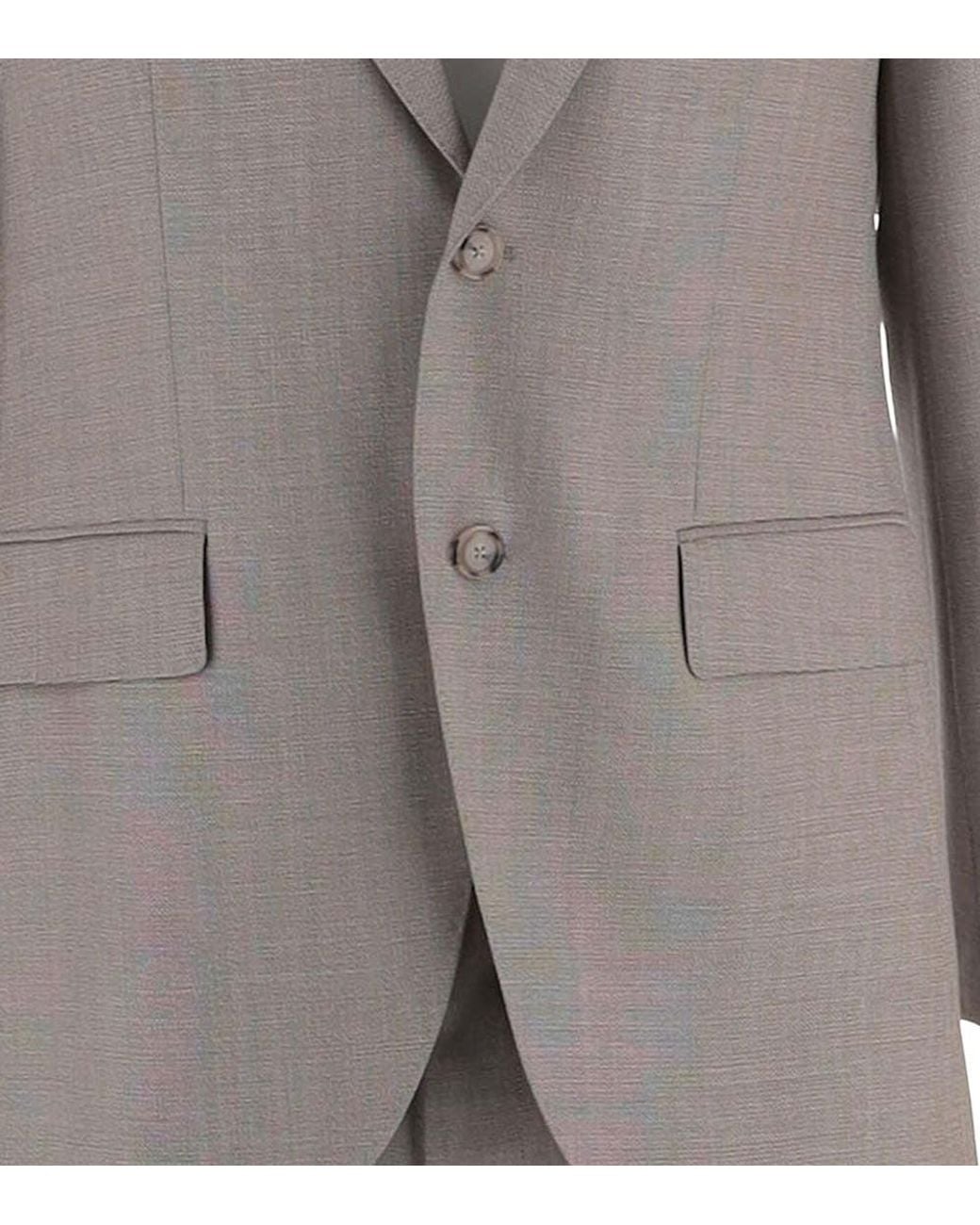 Boss Gray Notched Lapel Suit for men