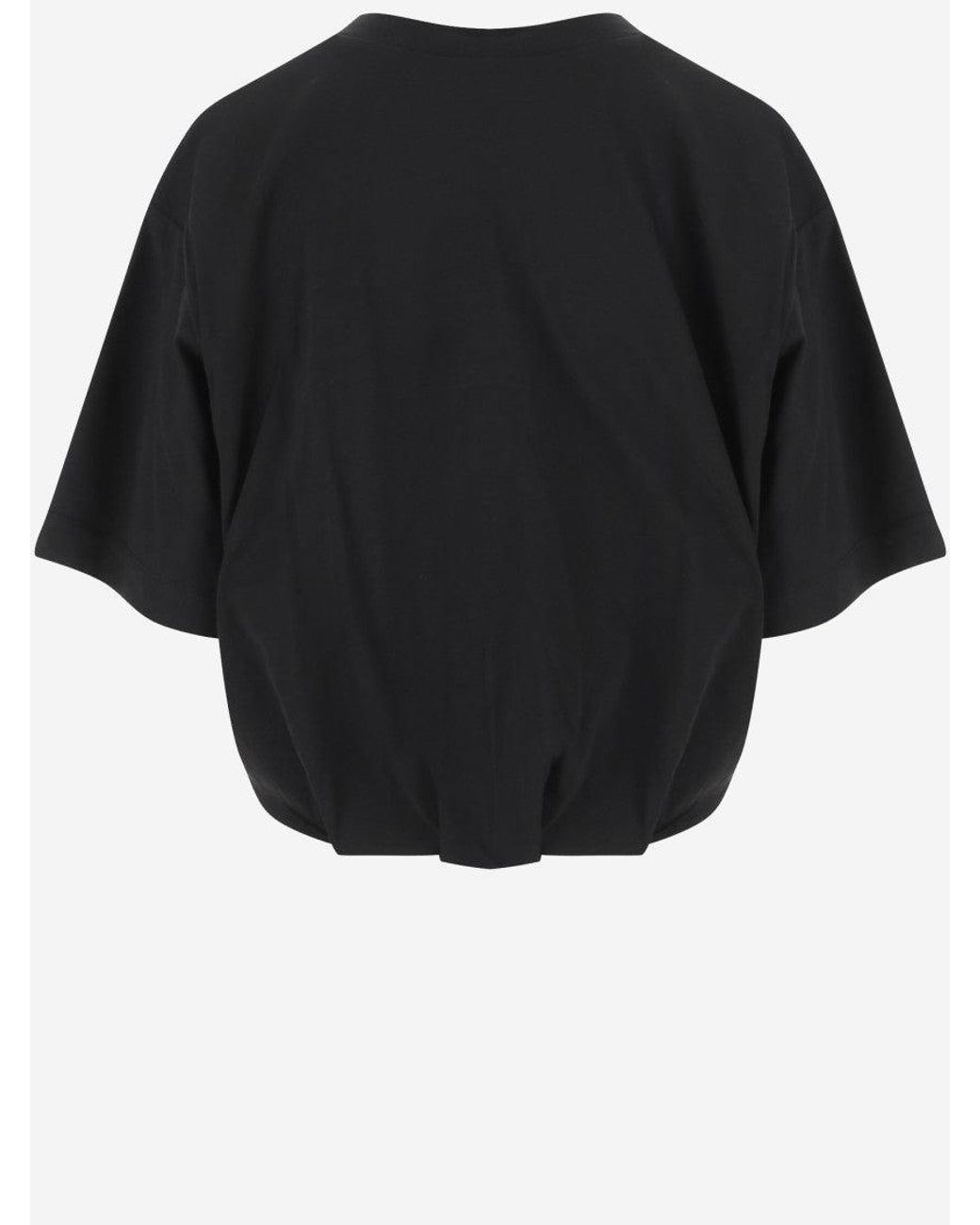 Pinko Black Cotton Short T Shirt
