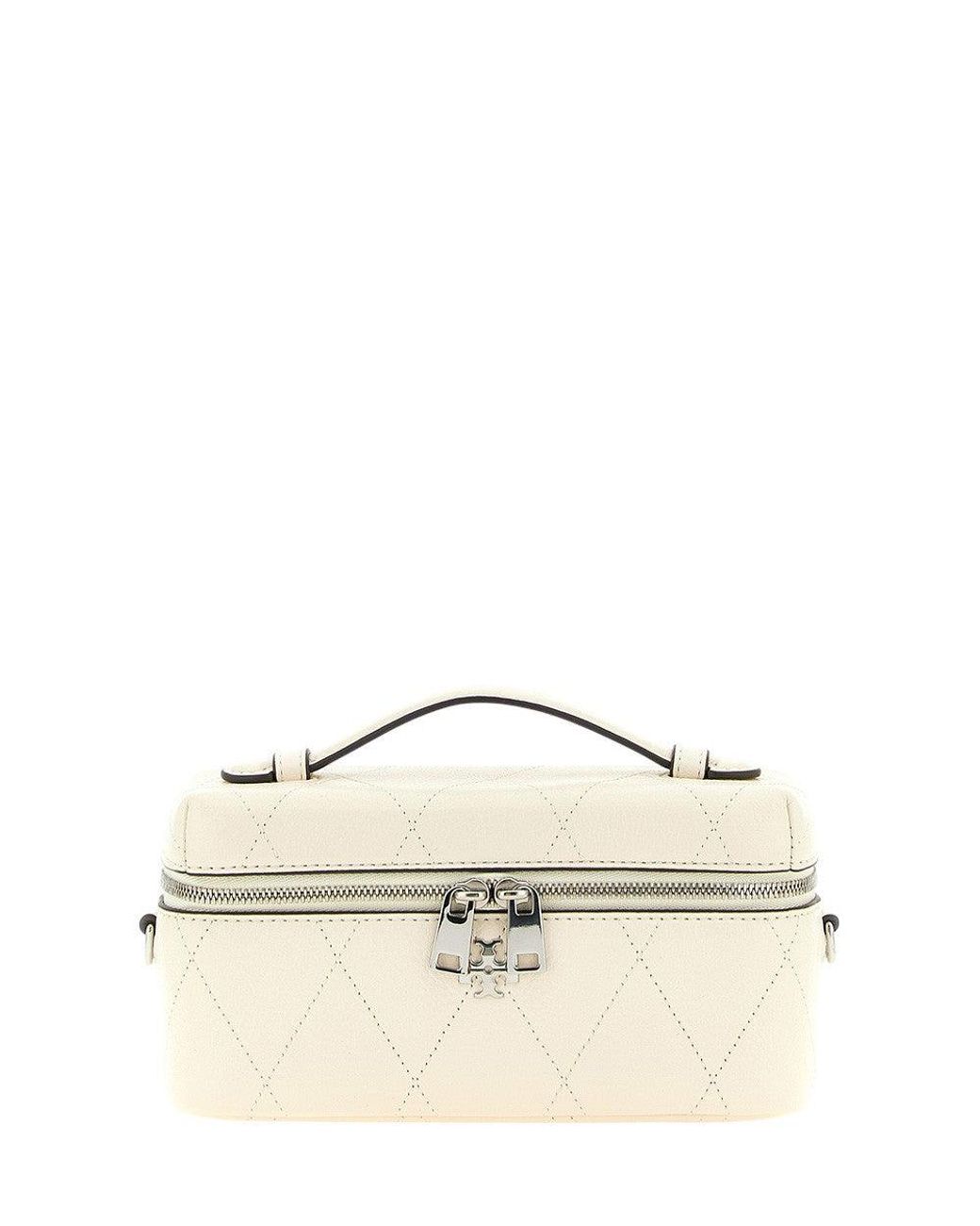 Tory Burch Natural Light Cream Charlie Vanity Mini Crossbody Bag