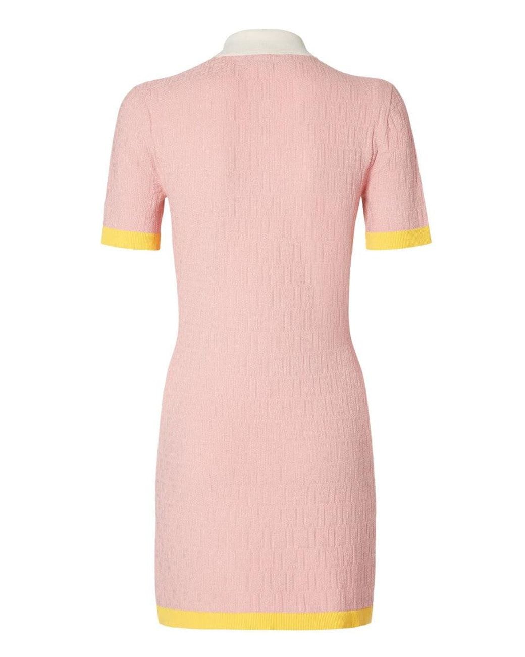 Fendi Pink Shirt Collar Mini Dress