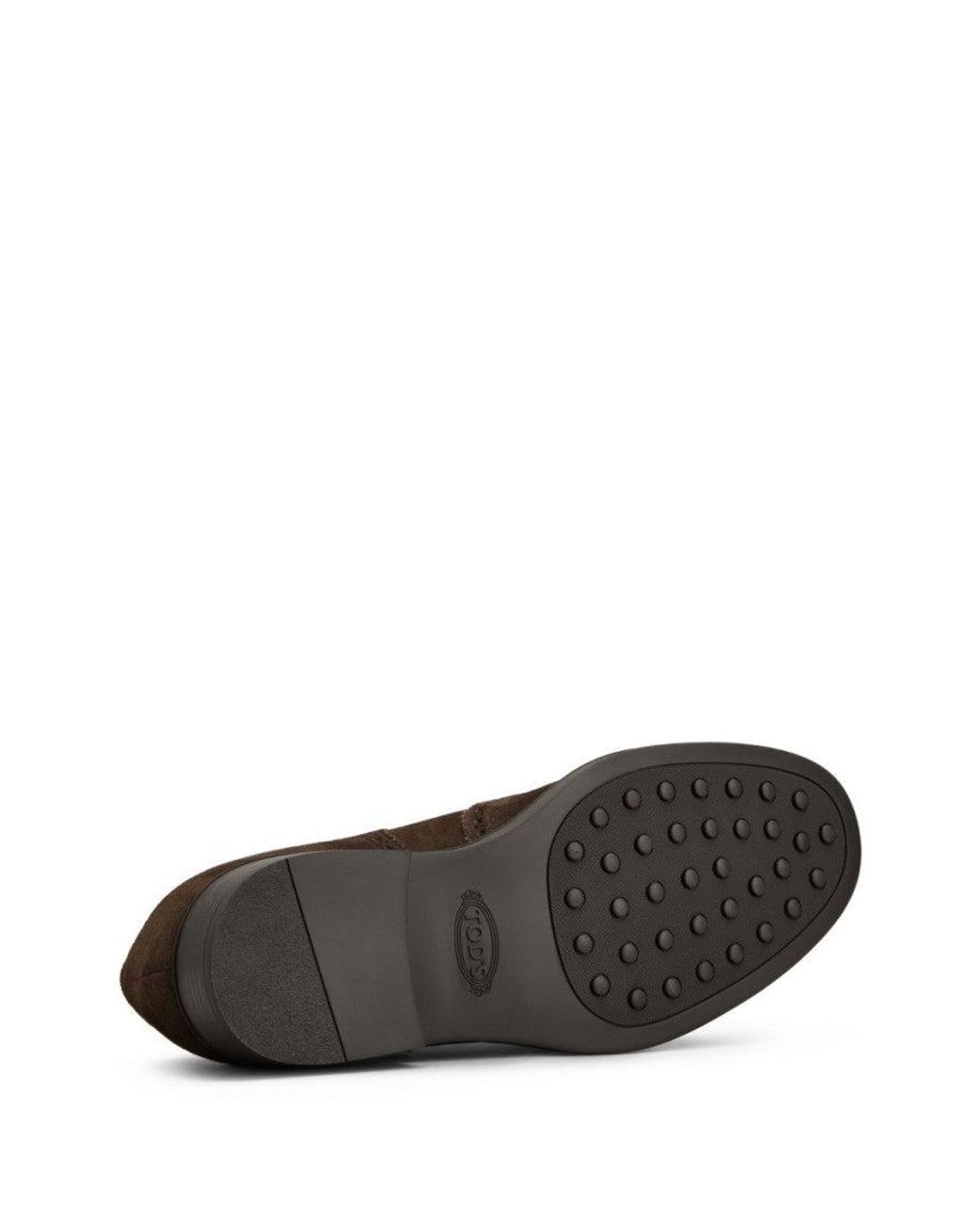 Tod's Brown Dark Suede Lace Up Shoes for men