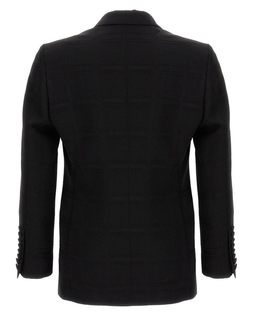 Etro Black Check Double-Breasted Blazer for men