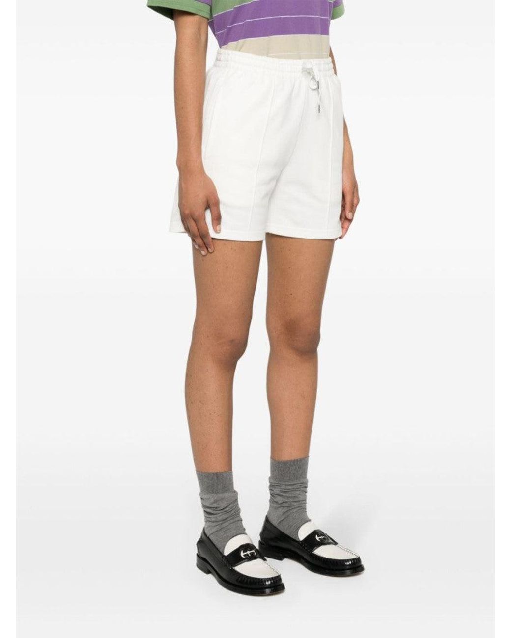 P.A.R.O.S.H. White Striped Jersey Shorts