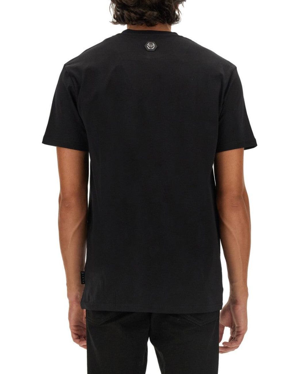 Philipp Plein Black Logo T-Shirt for men