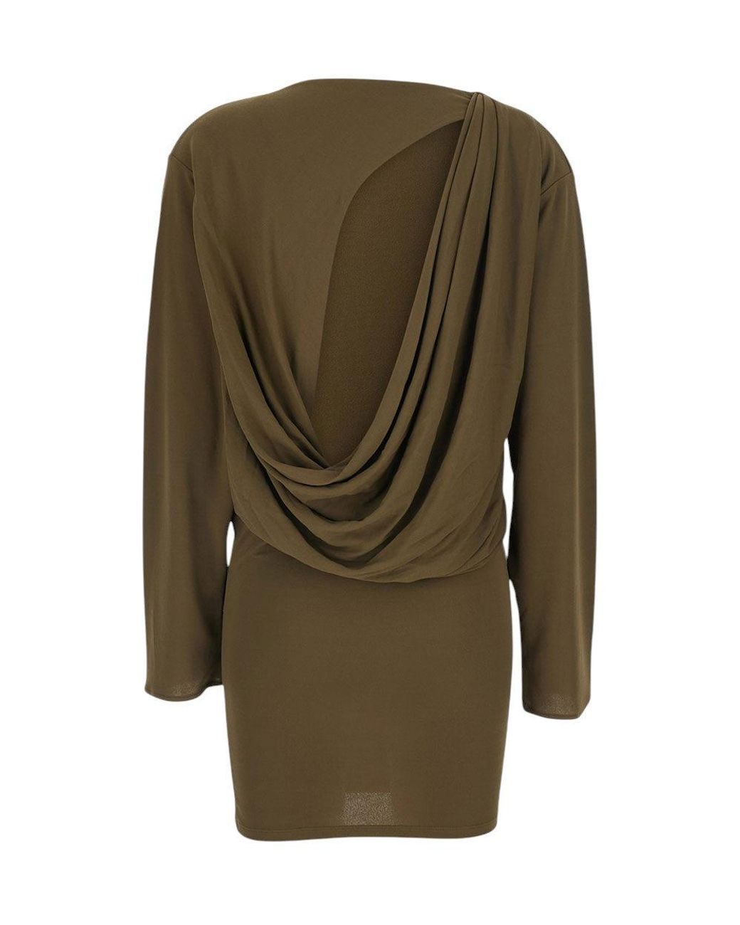 Jacquemus Green Boat Neck Mini Dress