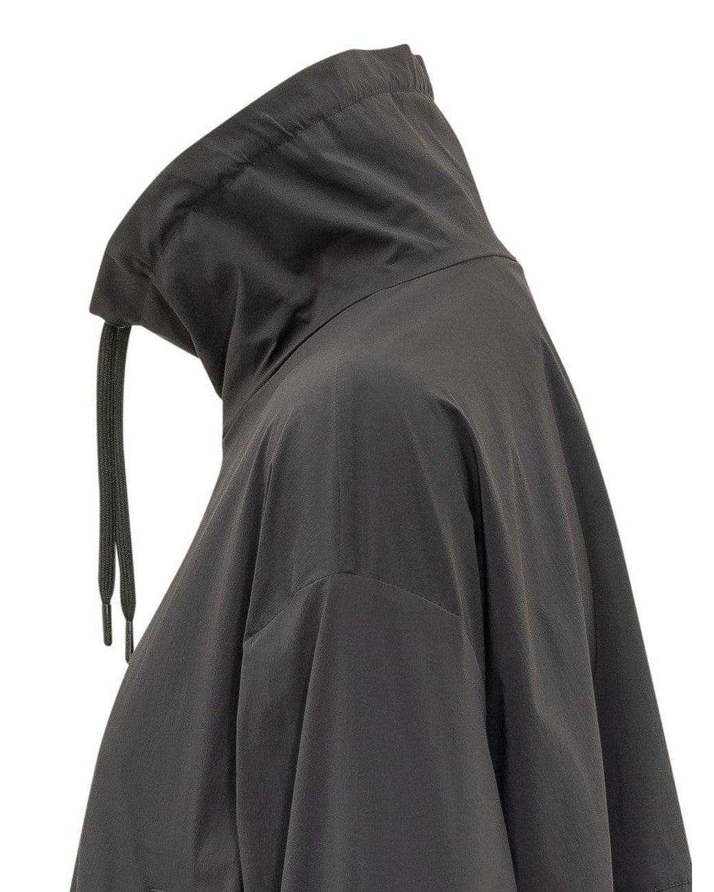 Herno Black Solid Shirt Collar Jacket
