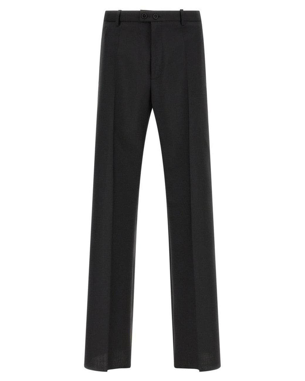 Jil Sander Black Straight Flat Front Pants for men