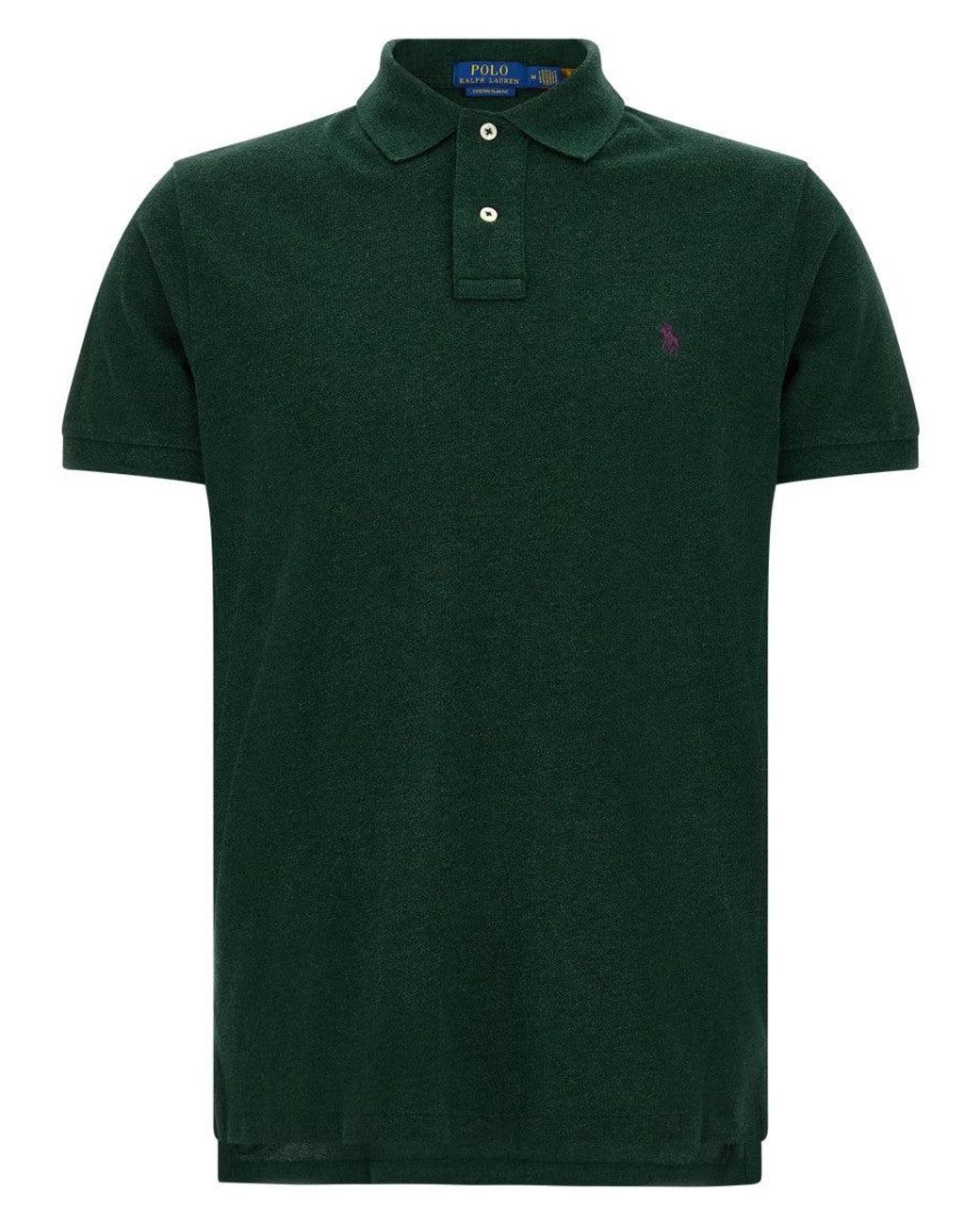 Polo Ralph Lauren Green Cotton Polo Shirt With Embroidered Logo for men