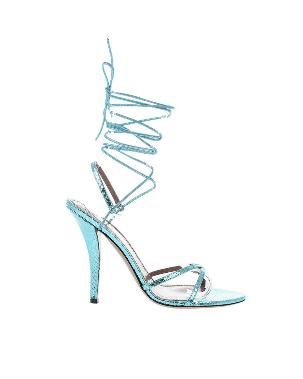 Paris Texas Blue Lace Up Heels