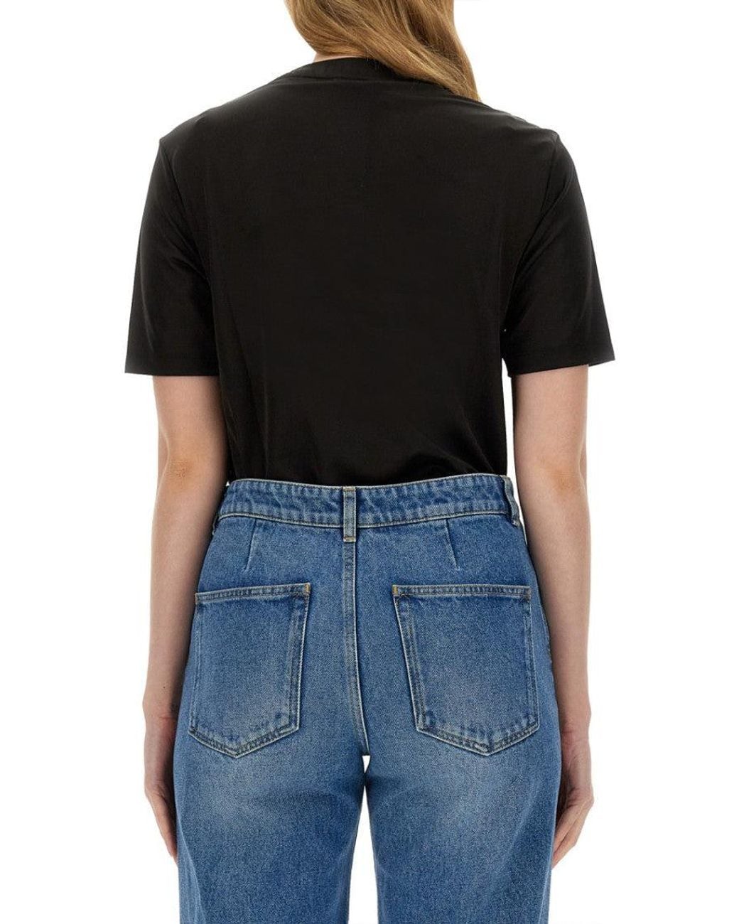 Rabanne Black Logo Crew Neck T-Shirt