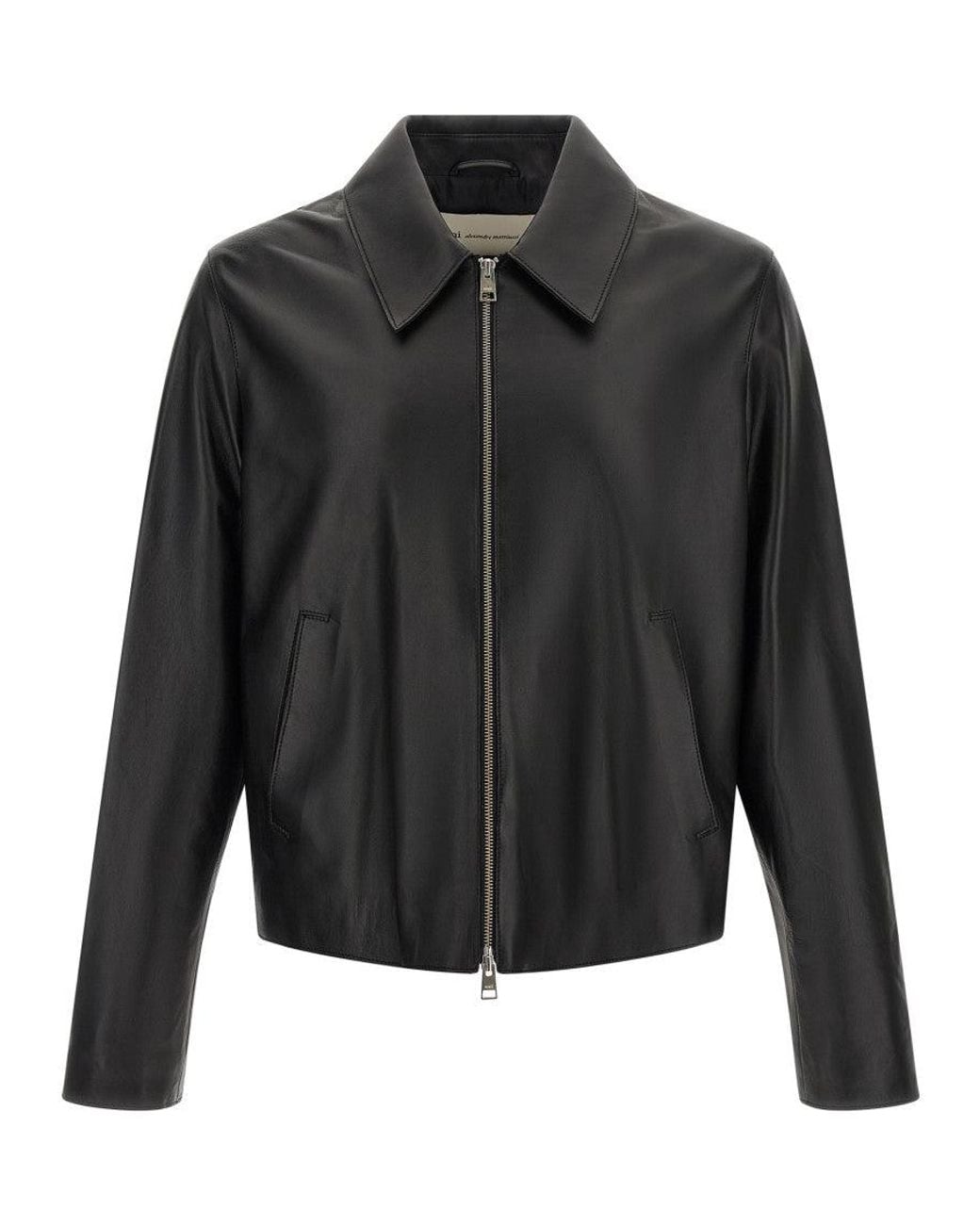 AMI Black Shirt Collar Jacket for men