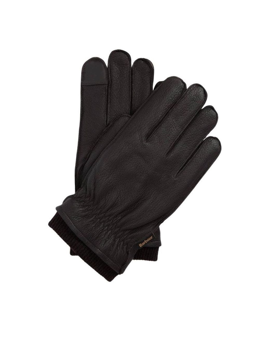Barbour Black Highfield Gloves for men