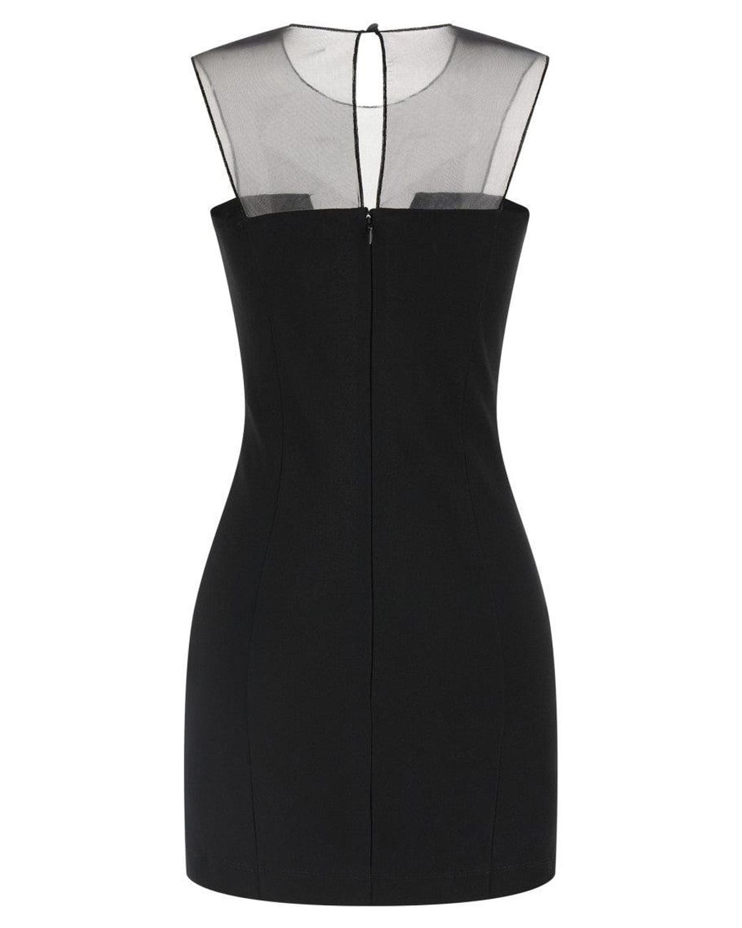 Nensi Dojaka Black Tulle Insert Dress