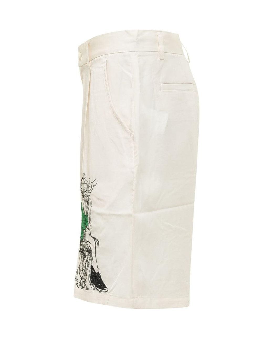 Kidsuper White Off Graphic Shorts for men