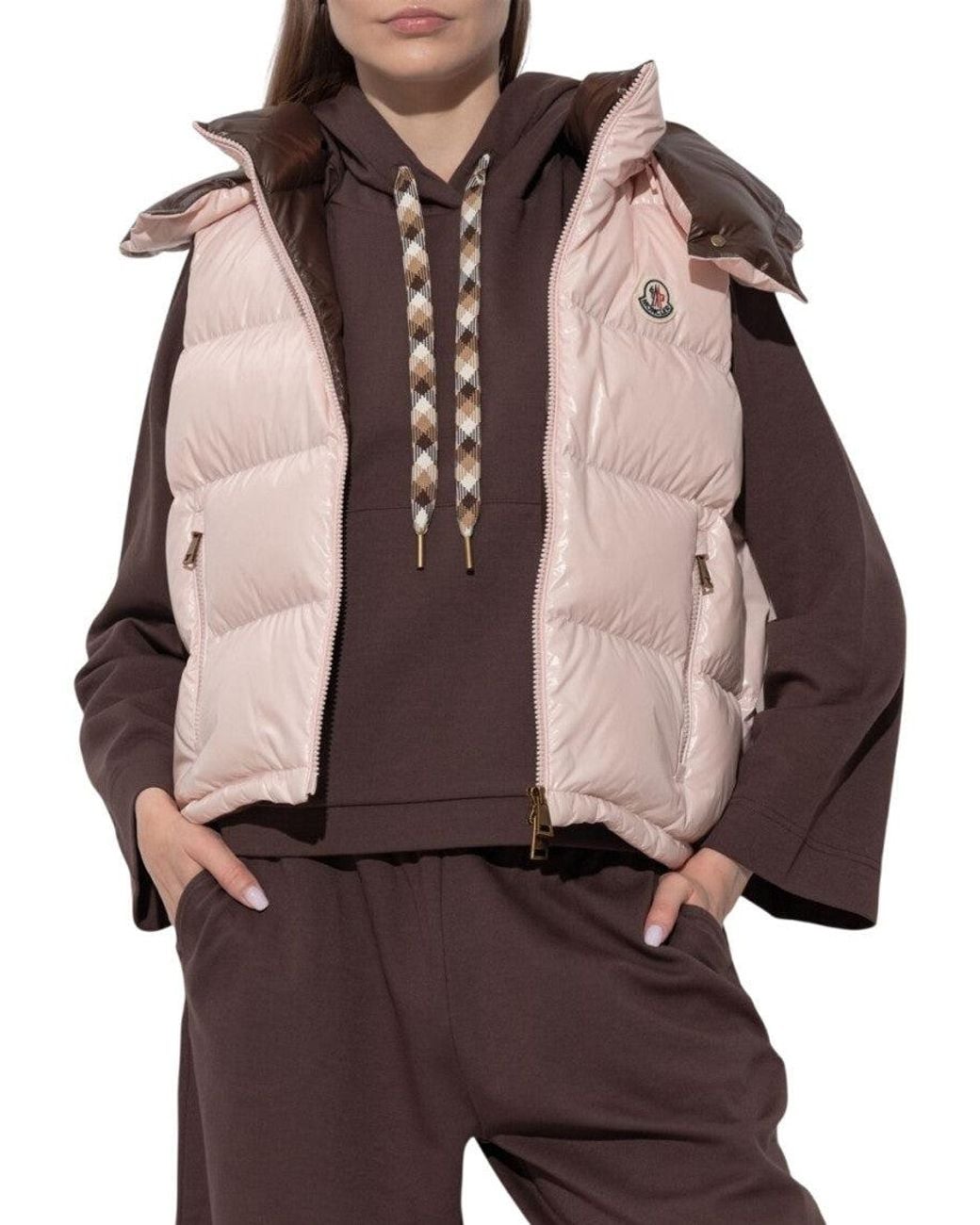 Moncler Pink Solid Hood Jacket