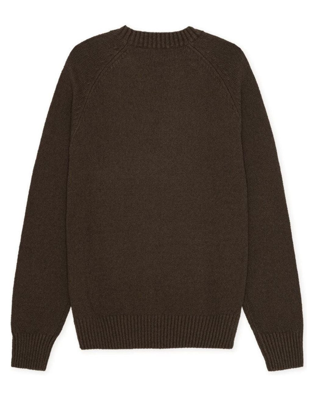 Les Deux Brown Crew Neck Sweater for men