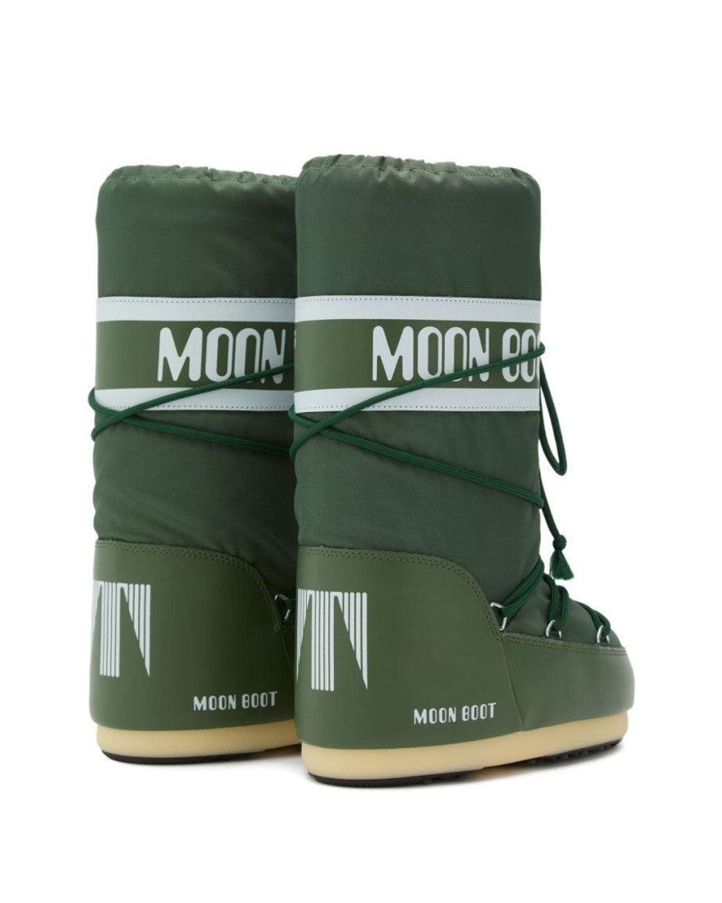 Moon Boot Green Logo Boots for men