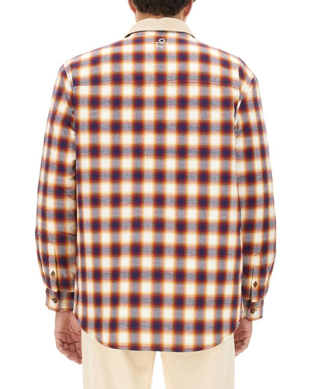 Isabel Marant Pink Plaid Shirt Collar Jacket for men