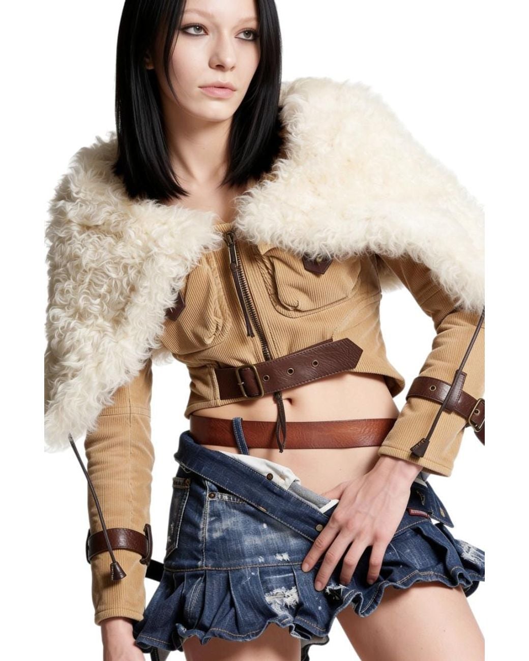 DSquared² Blue Textured Hood Jacket