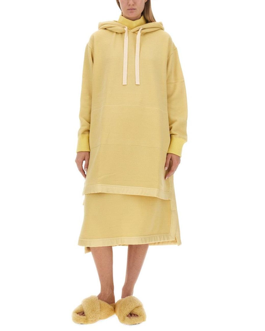Jil Sander Yellow Midi Skirt