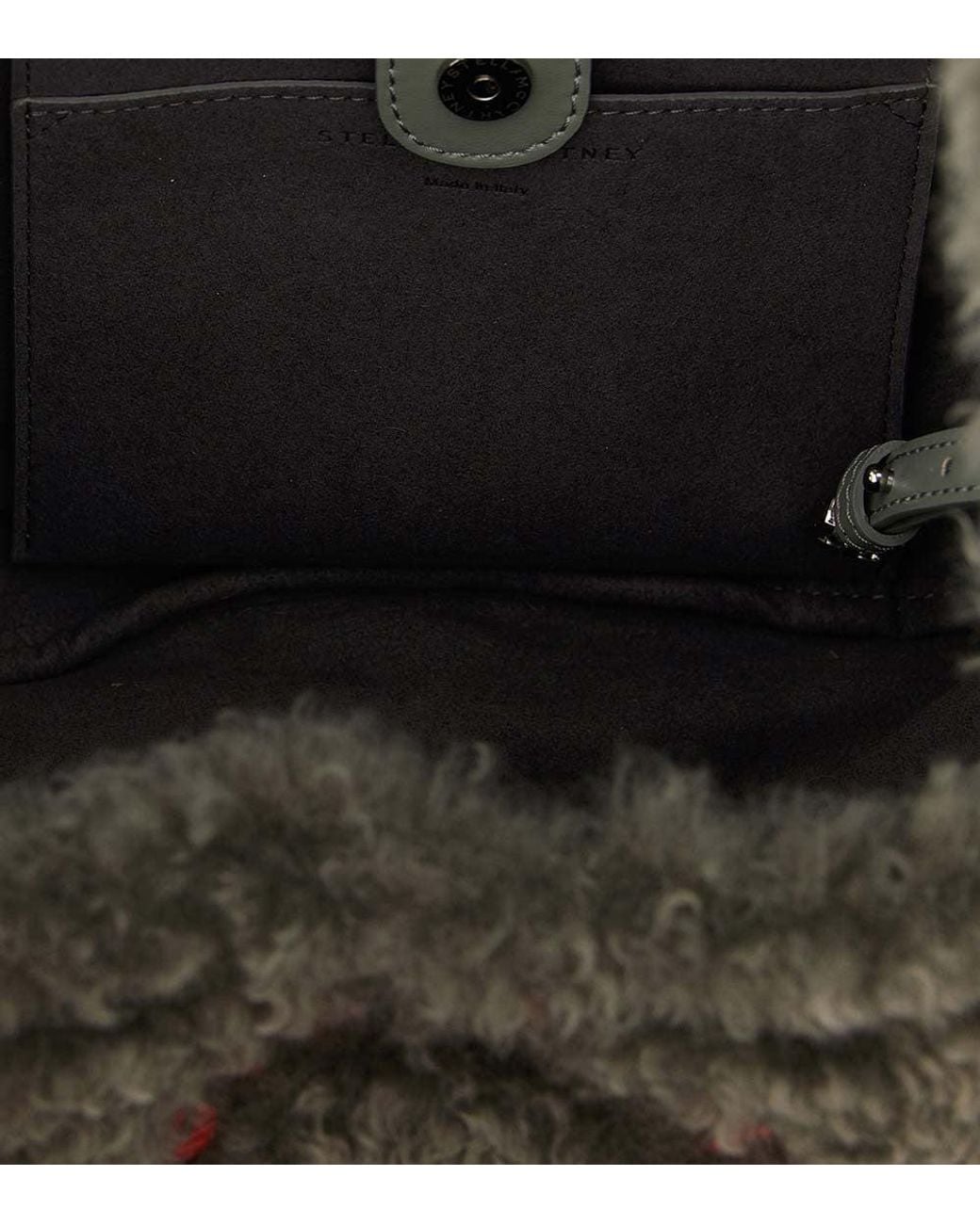 Stella McCartney Gray Logo Double Small Shoulder Bag