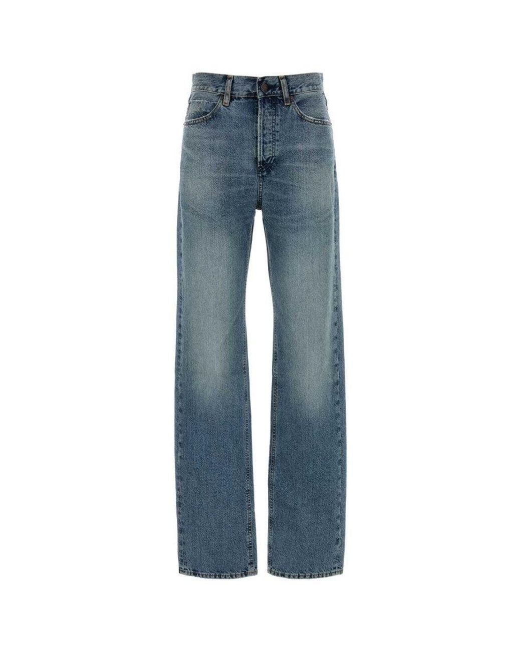 FRAME Blue Light Straight High Rise Jeans