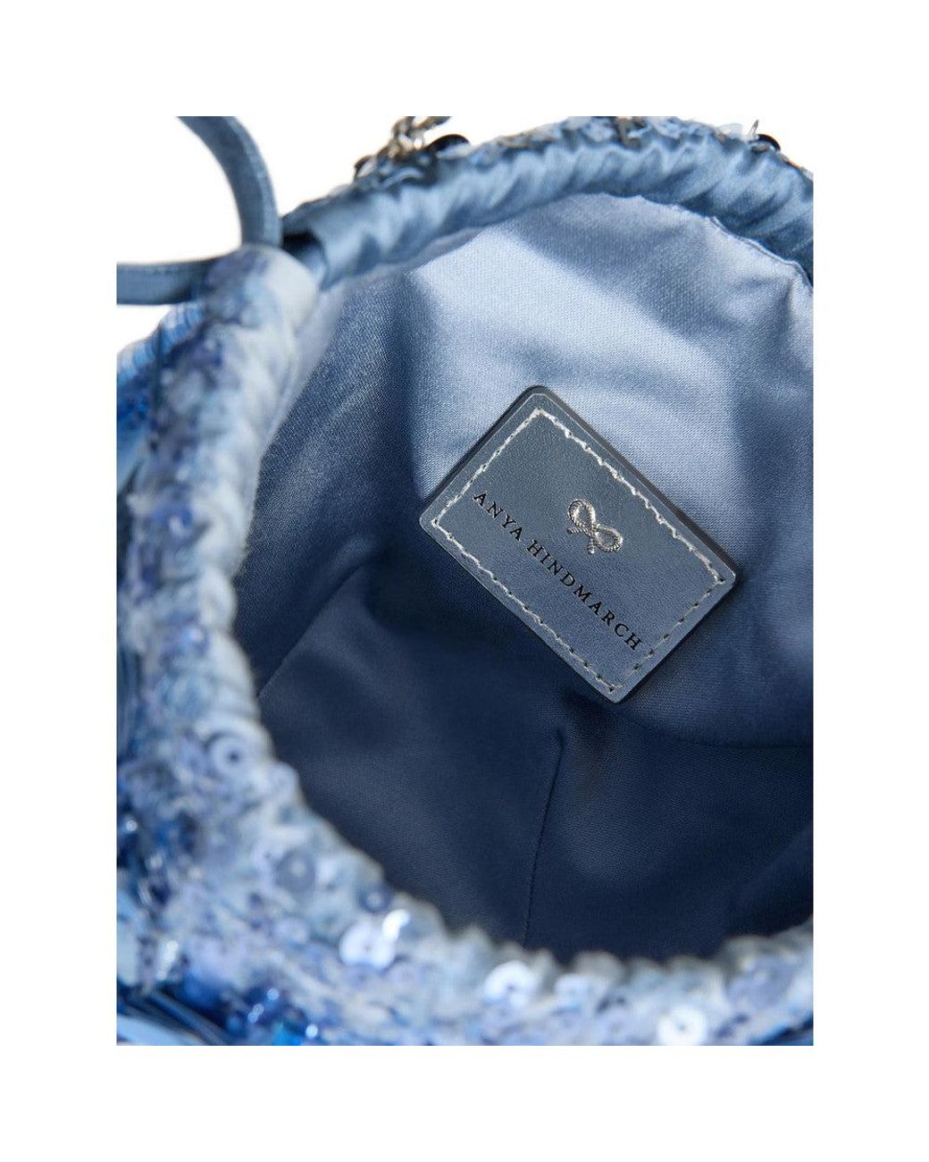 Anya Hindmarch Blue Sequins Small Crossbody Bag