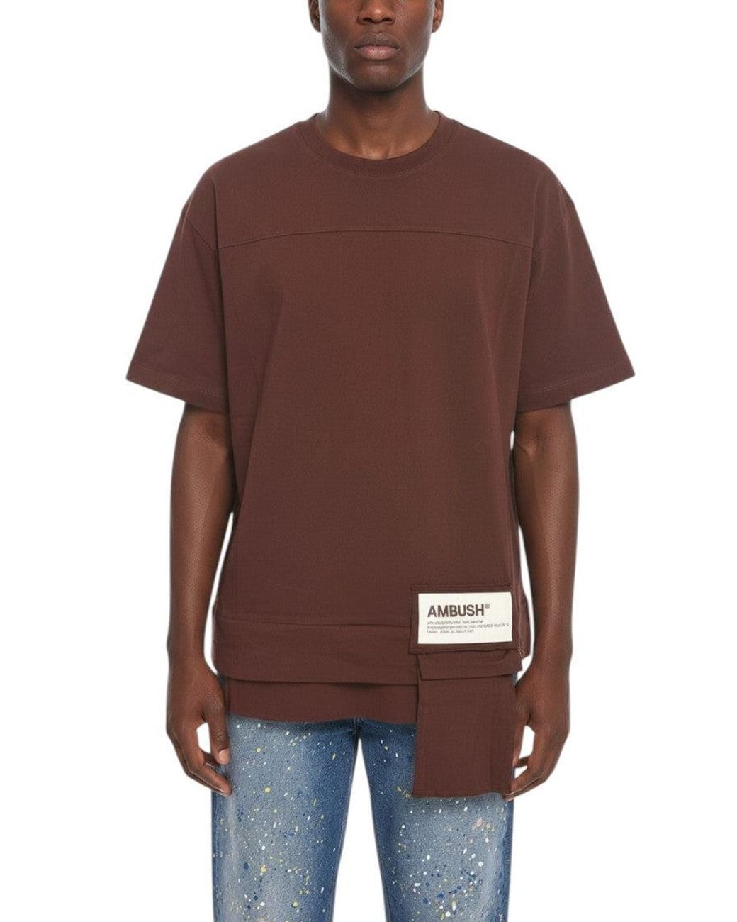 Ambush Brown Regular Logo T-Shirt for men