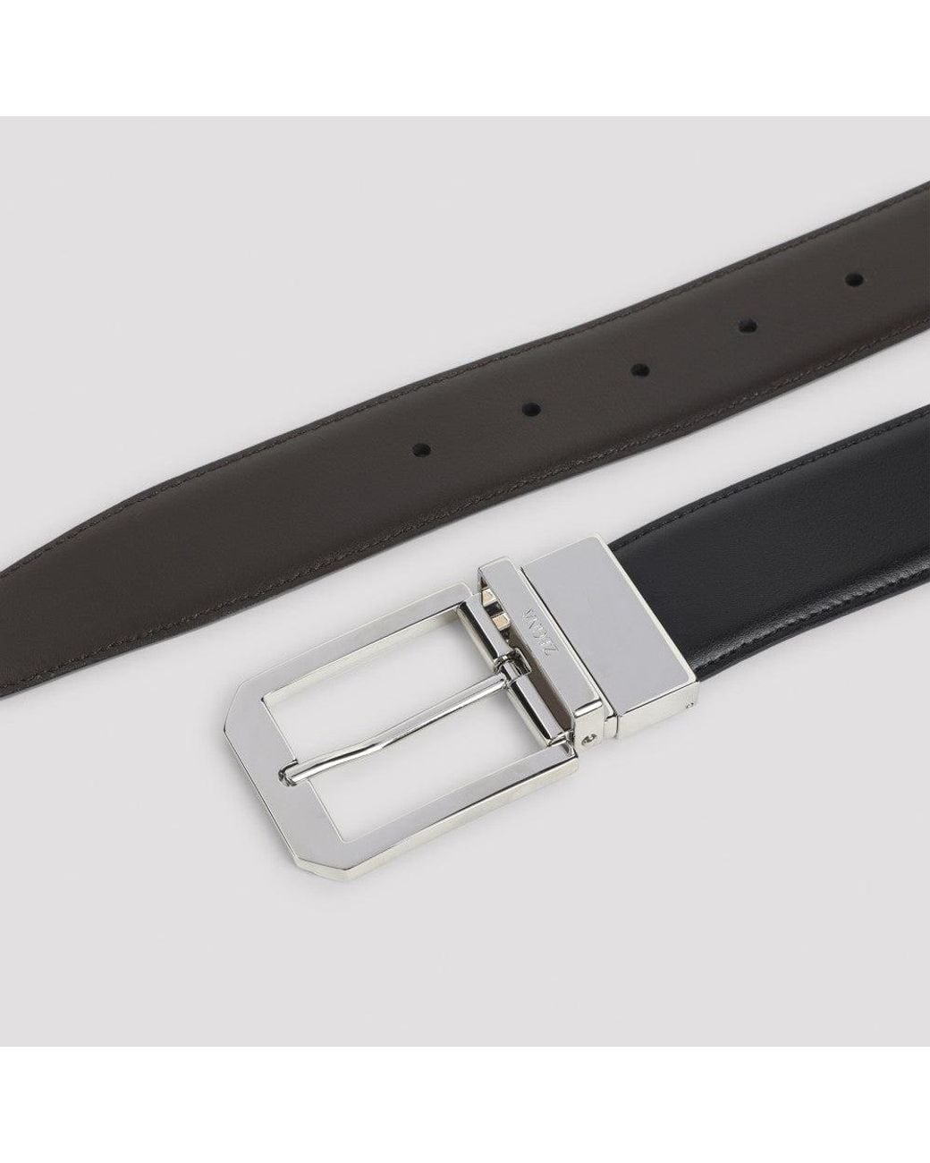 Zegna Black Belts for men