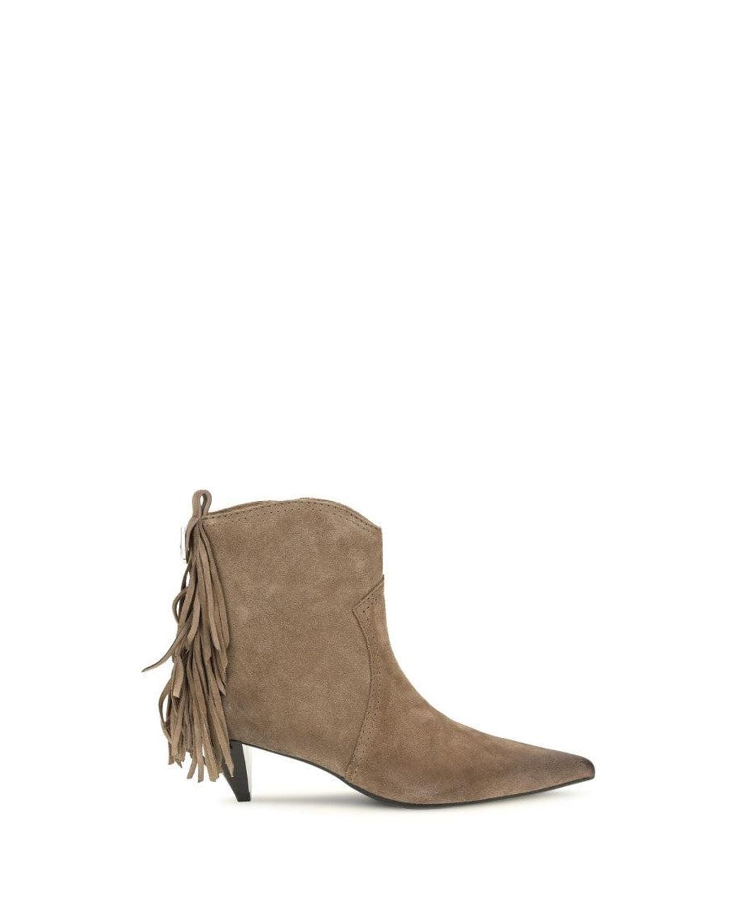 Pinko White Suede Ankle Boots