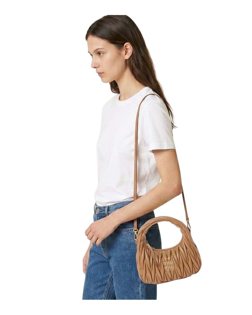 Miu Miu Brown Light Wander Small Hobo