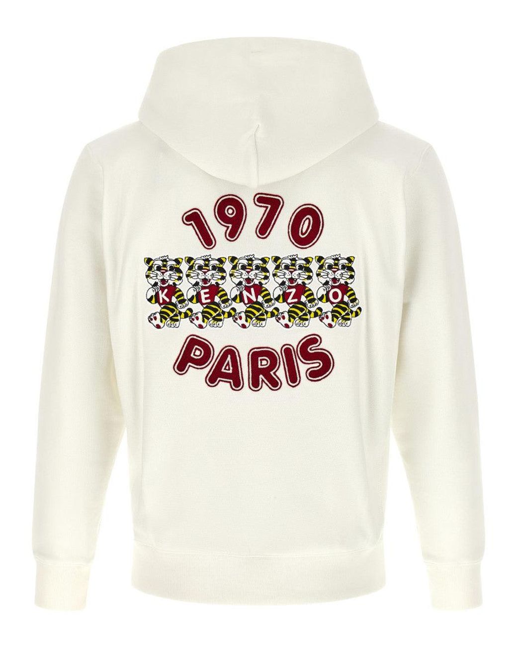 KENZO White Embroidered Logo Hoodie