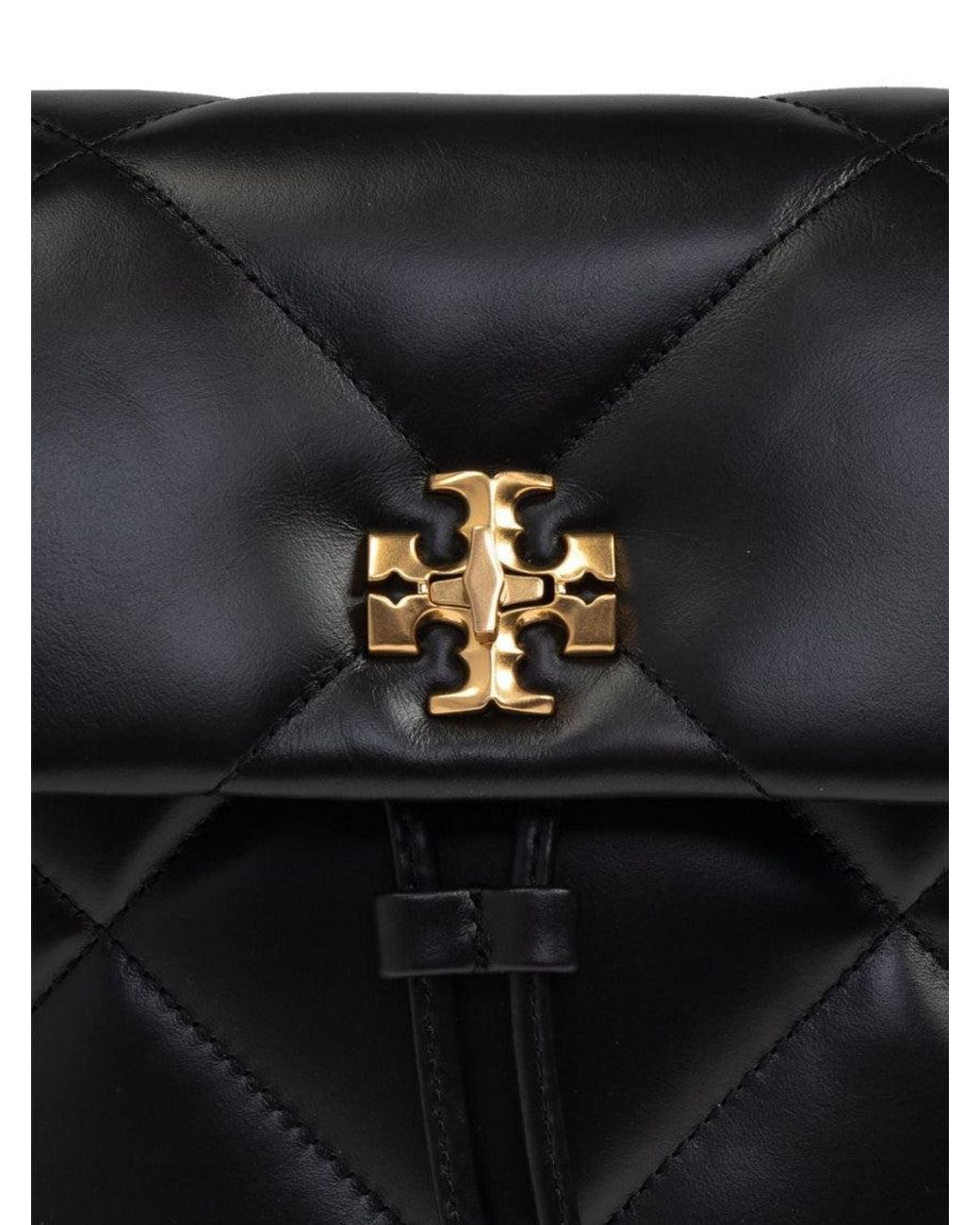 Tory Burch Black Kira Diamond Quilt Mini Backpack