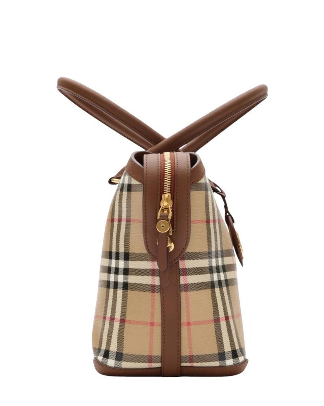 Burberry Metallic Check Small Tote