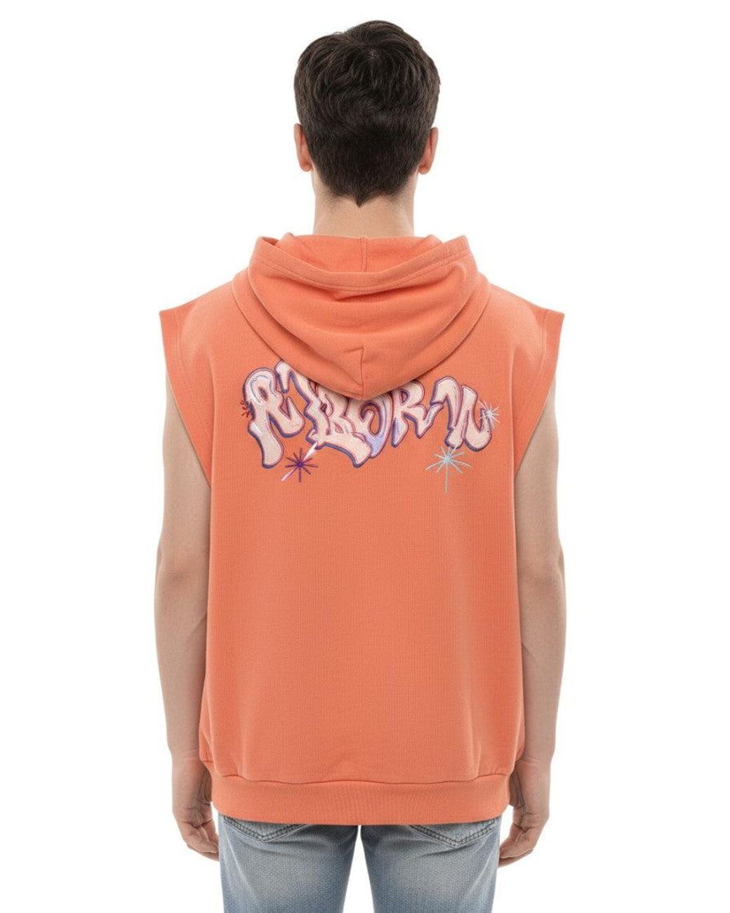 Marni Orange Sleeveless Hoodie for men
