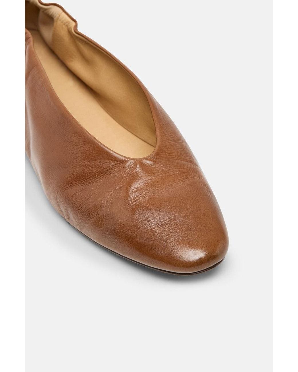 Marsèll Brown Leather Ballet Flats