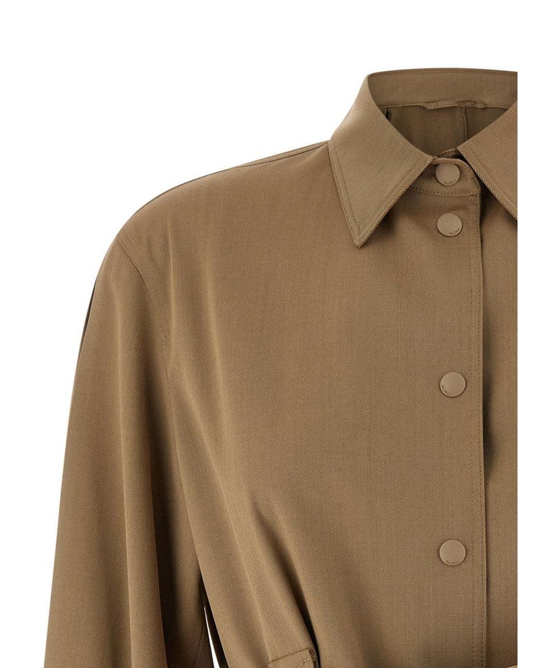 Max Mara Brown Regular Solid Shirt