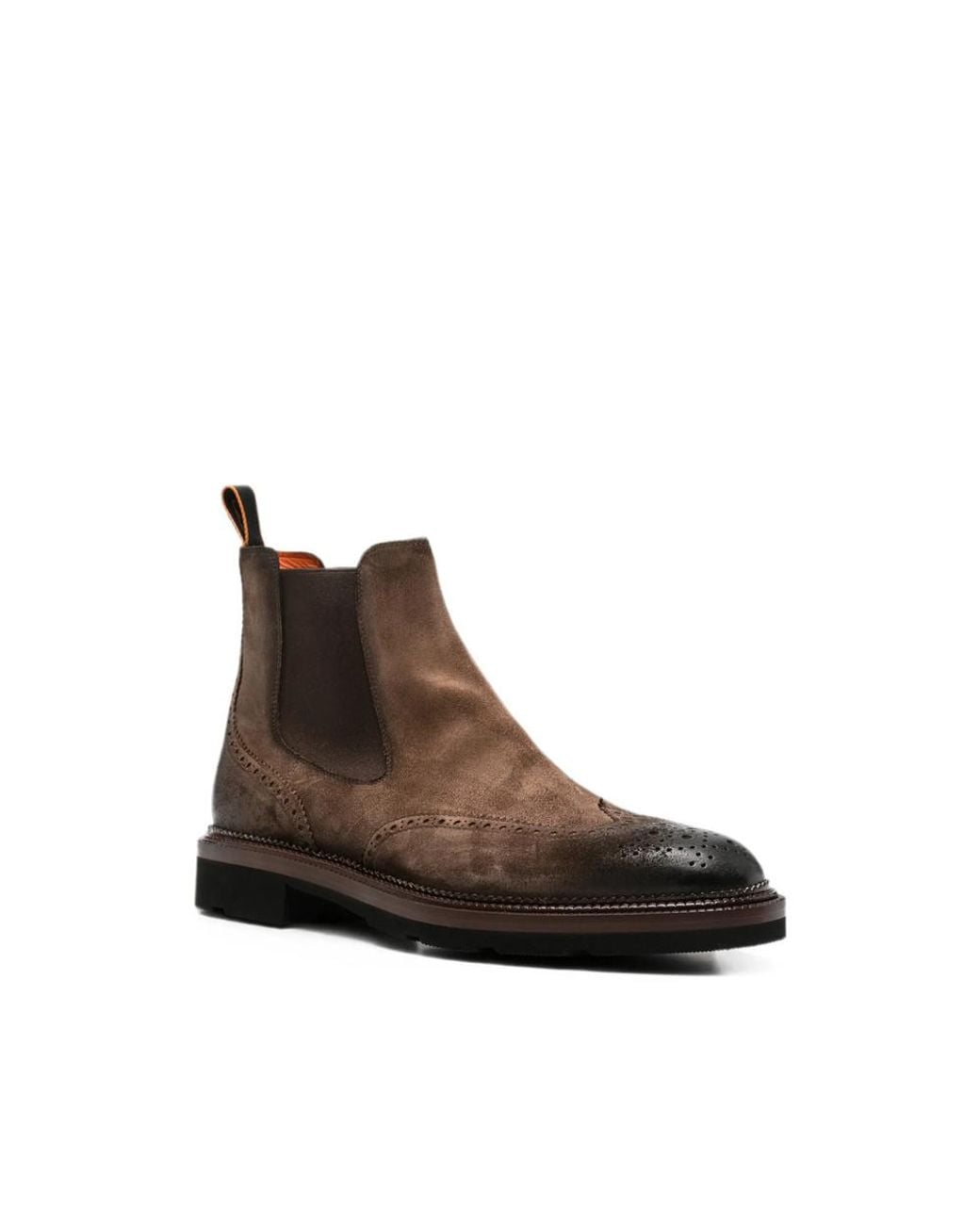 Santoni Brown Classic Boots for men