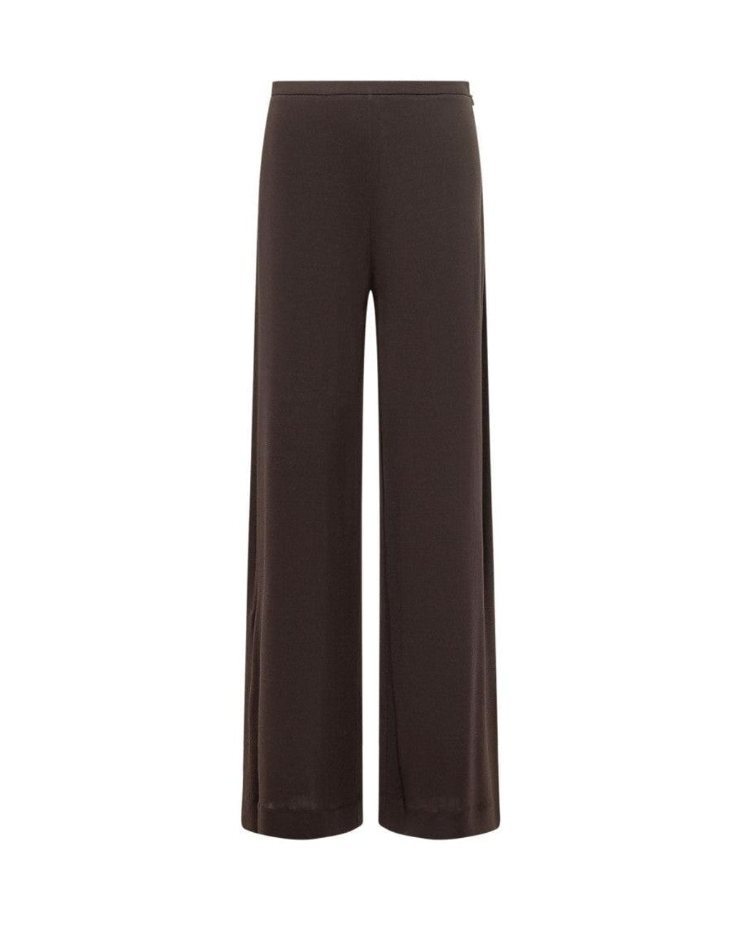 Alberta Ferretti Brown Relaxed Flat Front Pants