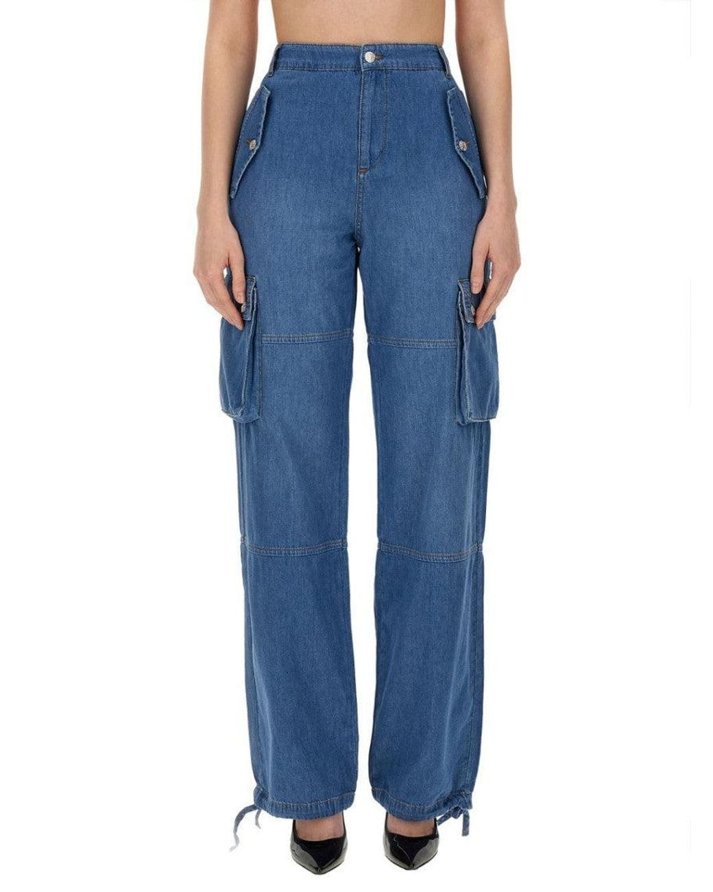 Moschino Blue Regular High Rise Jeans