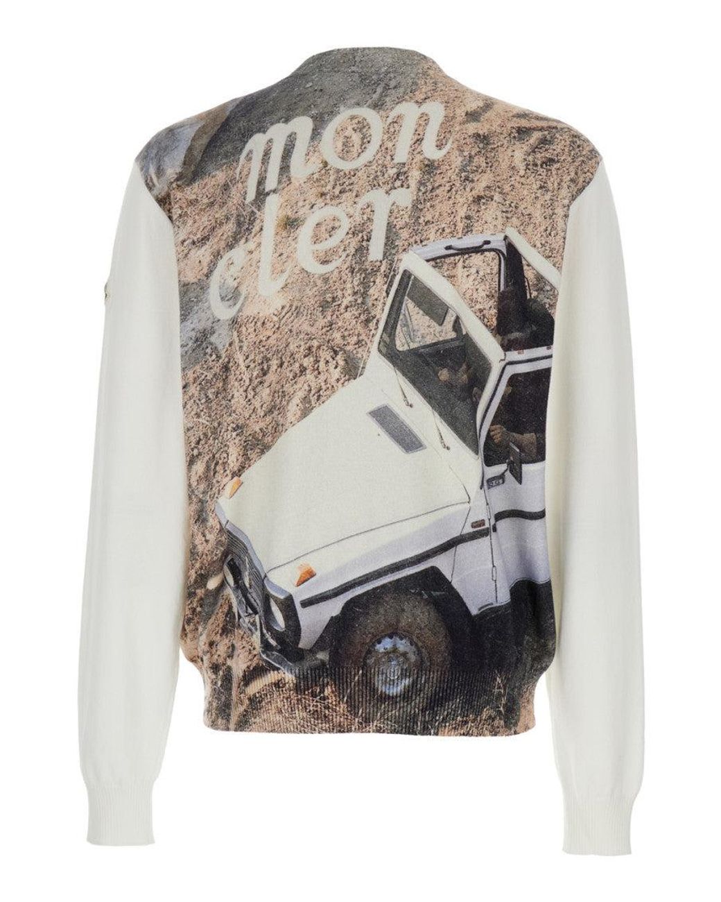 Moncler Genius White Crew Neck Sweater for men